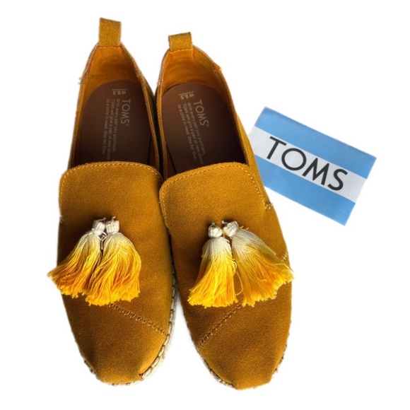 Rare TOMS Deconstructed Alpargata in Saffron Suede - Picture 2 of 6